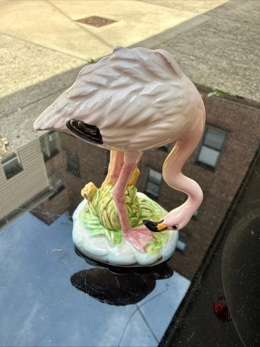 Pink Porcelain Flamingo Figurine - Home Accent